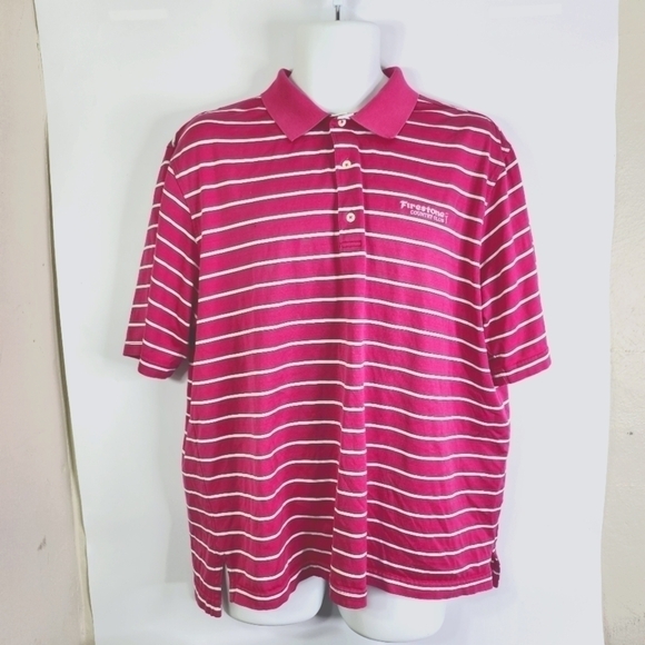 Fairway & Greene Firestone Country Club Men’s XL Striped Short Sleeve Golf Polo - Picture 1 of 8